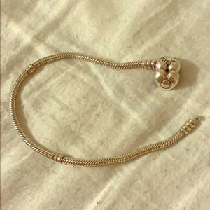 Pandora moments heart clasp snake chain bracelet